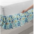 thumbnail image 2 of Baby Bed Skirt, Newborn Sleep Crescent Moon Pacifier Nursery Star Polka Dots Image, Elastic Bedskirt Dust Ruffle Wrap Around for Bedding Decor, 4 Sizes, Pale Violet Blue Yellow, by Ambesonne, 2 of 2