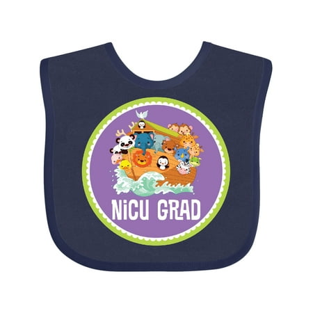 

Inktastic NICU Graduate Animal Ark Gift Baby Boy or Baby Girl Bib