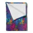 thumbnail image 2 of Floral Soft Flannel Fleece Throw Blanket, Vintage Bouquet Vibrant Shabby Form Blooms in Exotic Boho Tones Beauty Image, Cozy Plush for Indoor and Outdoor Use, 60" x 80", Multicolor, by Ambesonne, 2 of 5