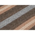 thumbnail image 3 of 10' Brown and Gray Square Striped Braided Area Rug, 3 of 3