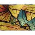 thumbnail image 3 of Ambesonne Botanical Quilted Coverlet 2 Pcs, Autumn Leaves Repeated, Twin Size, Mustard and Vermilion, 3 of 4