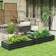 thumbnail image 2 of Galvanized Raised Garden Bed, 4' x 2' x 1' Metal Planter Box, for Growing Vegetables, Flowers, Herbs, Succulents, Gray, 2 of 7