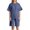 Navy, variant on Short Sets for Women Loose Fit Short Sleeve Crewneck T Shirt and Shorts 2 Piece Matching Set Summer Loungewear