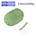 thumbnail image 2 of 300g - 6Pack of 50g Acrylic Yarn Skeins Soft Crochet Yarns for Knitting Green, 2 of 6