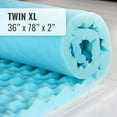 thumbnail image 6 of Twin XL Mattress Topper Egg Crate Foam Mattress Topper for Pressure Relief, Weight Distribution & Enhanced Airflow Dorm Bed Mattress Topper 2 Inch - Improved Comfort & Alignment- Blue, 6 of 6