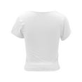 thumbnail image 3 of Women's Slim Fit Summer T Shirt Square Neck Casual Top Solid Color Short Sleeve Tee Comfortable Stylish Basic Blouse, 3 of 7