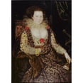 thumbnail image 3 of Marcus Gheeraerts the Younger 19x24 Black Modern Framed Museum Art Print Titled - Portrait of a Lady, 3 of 5