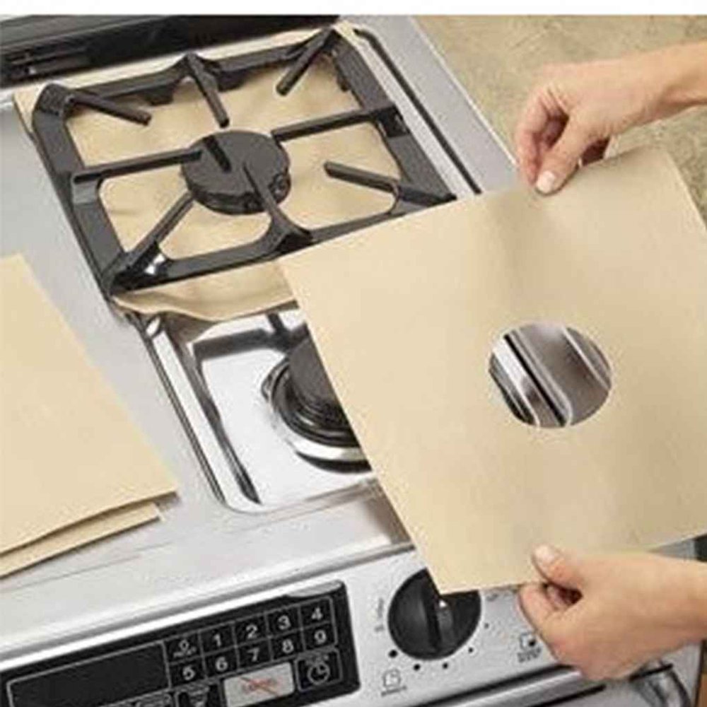 4PCS Gas Stove Pads Nonstick Reusable Stovetop Burner Protector Liner Cover for Kitchen