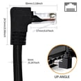 thumbnail image 2 of YTRFGH-90 Degree Cat 6 Ethernet Cable Upward Angle 6.6FT RJ45 Network Patch Cord Down/Up/Right/Left Angle LAN Connection Cable for Router, Modem, PC, Computer, Laptop, and Smart TV, Black, 2 of 2