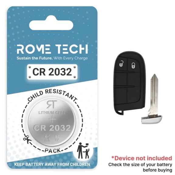 Replacement Battery for Key Fob - Jeep Grand Cherokee 2014-2021 2-Button Key