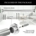 thumbnail image 2 of Meriville 1-inch Diameter Metal Tension Rod, Adjustable 16-24, Satin Nickel, 2 of 7