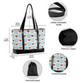 thumbnail image 2 of FORMRS Canvas Laptop Tote Bag for Women with 15.6" Computer Compartments Shoulder Handbag, Light Blue Checkered Heart, 2 of 7