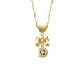 thumbnail image 2 of Delight Jewelry Goldtone Capital Letter - C - Pebble Disc - Gold tone Heart Necklace, 2 of 4