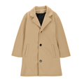 thumbnail image 2 of Girls Trench Coat Single Breasted Wool Dress Coats Winter Long Windbreaker Overcoat for Kids, 2 of 5