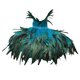 thumbnail image 2 of Capa gótica de plumas artificiales para hombrera, bufanda para disfraz de cosplay, plumas falsas Azul, 2 of 9