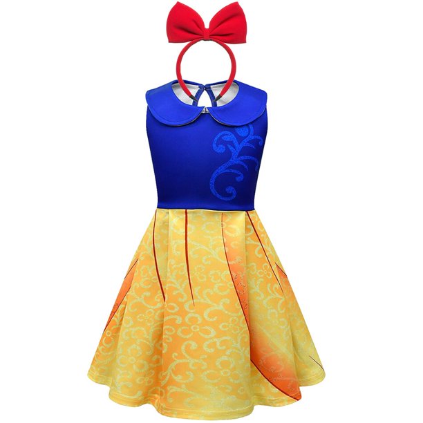 Frozen Anna Elsa Princess Dress For Girls Snow White Jasmine Ariel Summer Casual Dress Niños Fiesta de cumpleaños Prom Vestidos CostumeTag 80 (18M) Gao Jinjia LED
