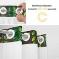 thumbnail image 2 of No Hook Shower Curtains with Snap-in Liner Set, Spring Leaves Waterproof Hotel Style Bathroom Shower Curtain, Pastoral Garden Botanical Brown Wooden Breathable Mesh Top Window Bath Curtains 48''x72'', 2 of 9