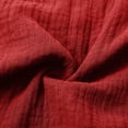thumbnail image 5 of idosla Womens Summer Gauze Blouses Crinkle Texture V Neck Short Sleeve Pullover Shirts Solid Color Work Camping Outfits Top (Red, XL), 5 of 7