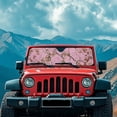 thumbnail image 3 of Binienty Hunting Camo Sun Shade For Car Windshield Pink Compatible with Jeep Gladiator JT 2020-2025 Foldable Car Sun Shade Windshield Easy Installation UV Blocking 52x16" Vehicle Front Window Cover, 3 of 7