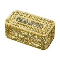 JoyMoreHome Rectangle Metal Tissue Box Holder, Napkin Facial Tissues Holder, for Bathroom Toilet Bedroom Living Room Table Office