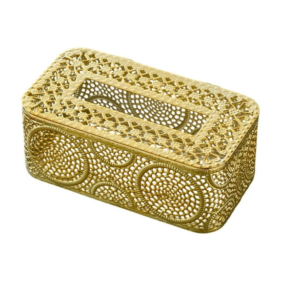 hulanddfd Home Decor, Iron Tissue Box, Desktop Storage Organizer for Living Room Bedroom, Multi-functional Small Item Container, Space-saving and Stylish Designs