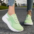 thumbnail image 2 of gzxflxpge Comfort Orthopedic Shoes for Women Fashion Non sllip Arch Support Walking Tennis Shoes Lightweight Breathable Lace-up Sneakers Green 8（CN-40）, 2 of 7