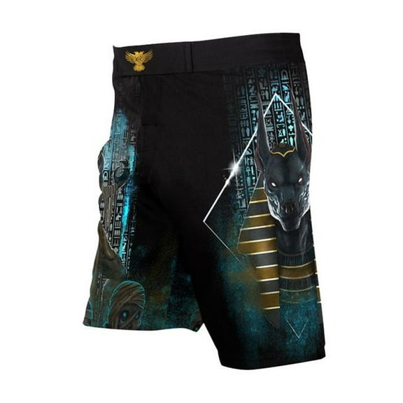 Raven Fightwear Men's The Gods of Egypt Anubis Shorts MMA Black