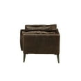 thumbnail image 2 of ACME Porchester Leather Accent Chair in Distress Chocolate, 2 of 3
