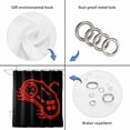 thumbnail image 4 of Red Game Controller Shower Curtain, Waterproof Shower Curtains for Bathroom, Modern Art Gaming Handheld Black Washable Fabric Bathtub Curtain Set Bath Decor with 12 Hooks 72"x78", 4 of 8