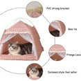 thumbnail image 5 of Cat Bed Tents under $5! kkbbma Cat Bed Tents Dog House Indoor Outdoor Lace Mesh Breathable Windows Door Curtains Princess Portable Nest Teepe House, 5 of 7