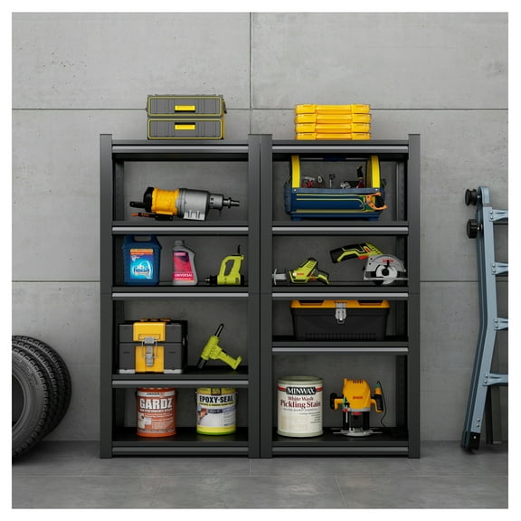 63"H 5 Tier Metal Shelves for Storage Garage Shelving 2000LBS Heavy Duty Storage Shelves Adjustable Garage Shelf Industrial Shelving Unit Storage Utility Rack