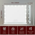 thumbnail image 3 of VANITII 23''x19'' Vanity Mirror with Lights USB Charging Tabletop Wall Mount Metal White, 3 of 15