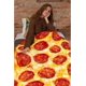 thumbnail image 4 of LHSHID Novelty Realistic Pizza Flannel Throw Blanket Food Blanket Pizza Soft Pepperoni Pizza Blanket Lightweight Plush for Couch Bed Sofa Car Funny Blankets 30"x40", 4 of 6