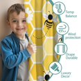 thumbnail image 3 of Blackout Kids Curtains,Bees with Daisy on Honeycomb Childrens Insulated Curtains Set Of 2,Bedroom Essentials,Toddler Room Decor 42x54in(106x137cm), 3 of 4