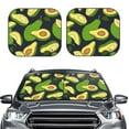 thumbnail image 2 of Naloa Fresh Avocado 2 Piece Foldable Car Sun Shades, Car Windshield Sunshade, Front Window Sunshade for Car, Truck, SUV - Small, 2 of 7
