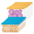thumbnail image 1 of 12 Pcs Sac Réutilisable pour Aliments Frais Sac de Rangement pour Légumes et Fruits avec Double Fermeture Éclair Sac de Qualité Alimentaire pour Aliments Frais Sac de Congélation pour Lunch Fruits Voyage et Organisation à la Maison, 1 of 7