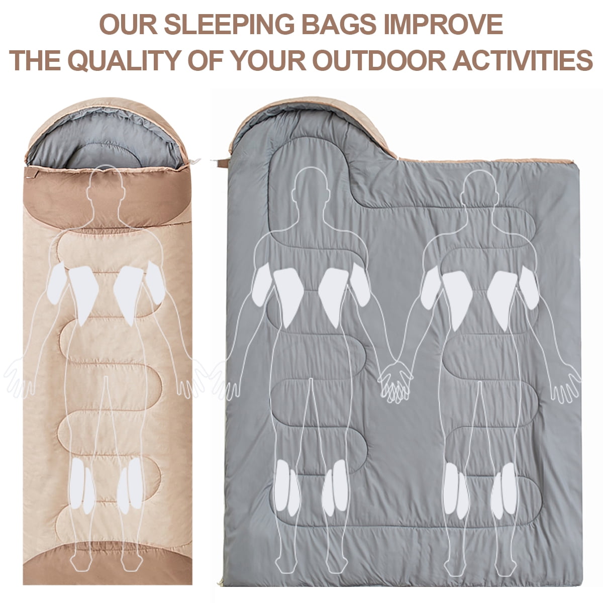 Topchances 0 Degree Camping Sleeping Bags XL Cold Weather Winter Sleeping Bag with Removable & Washable Liner for Adults Big and Tall with Compression Sack, 4.19 lbs