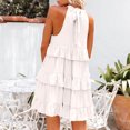 thumbnail image 5 of IROINNID Women's Sleeveless Peplum Dress Fashion Summer Casual Camis Bandage Vest Mini Dress Round Neckline Knee-Length Women Dress, 5 of 9