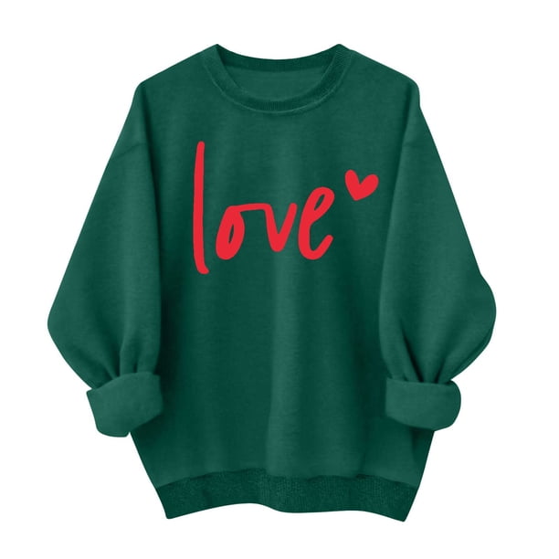 Tops de Manga Larga de las Mujeres Casual con Impresión de Moda, Sudadera de Cuello Redondo para Invierno Primavera Diaria