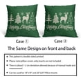 thumbnail image 6 of Green Merry Christmas Tree Deer Pillow Covers 20x20 Set of 2 Rustic Xmas Snowflakes Print Decorative Outdoor Pillowcases Winter Farmhouse Throw Cushion Case Decor for Couch Sofa Bed, 6 of 6