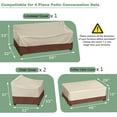 thumbnail image 2 of Patio Furniture Covers, 4-Piece Outdoor Furniture Cover Waterproof for Patio Loveseat, Chair and Coffee Table, 600D Heavy Duty, Grey, 2 of 6