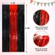 thumbnail image 2 of Cortinas con flecos de aluminio NUWDHP, negras y rojas, 1 m x 2,5 m, paquete de 2, 2 of 7