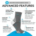 thumbnail image 2 of Doctor's Choice Men's and Women's Sleeping Socks, Cozy Compression, Gray, Medium, 2 of 5