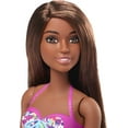 thumbnail image 3 of Barbie Doll and Pool Playset with Slide and Accessories, Brunette in Pink Swimsuit, 3 of 6