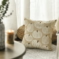 thumbnail image 3 of Sm:)e Pencil Drawing Pumpkin Fall Throw Pillow Cover 18x18 Inch Set of 2, Autumn Decorative Outdoor Cushion Cover for Sofa Couch, 3 of 7