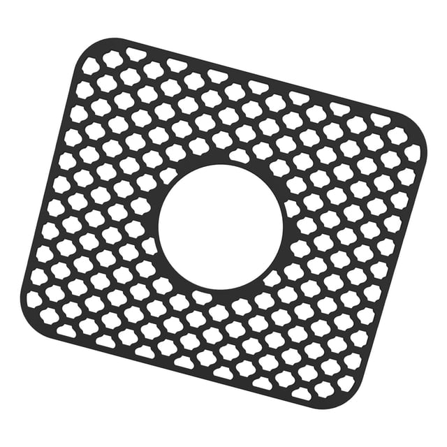 Alfombrilla de silicona para fregadero de cocina, gran accesorio de rejilla protectora para fregadero para fregadero de cocina de acero inoxidable, , negro
