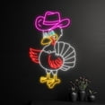 thumbnail image 2 of Handmadetneonsign Cowboy Turkey Neon Sign, Cowboy Hat Turkey LED Light, Turkey Bird Cowboy LED Neon, 2 of 5