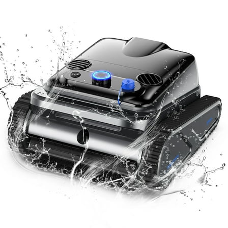 YOMA Cordless Robotic Pool Cleaner Pool Vacuum with Wall Climbing for Inground Pools Wall & Waterline Cleaning