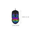 thumbnail image 4 of EeaseCA 1 Pc Wired Mouse Glowing Gaming Mouse Hollow-out Controller Computer Accessory, 4 of 7