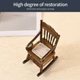 thumbnail image 4 of Miiottaa Small Wooden Rocking Chair Model Figurine Dollhouses Scene Decoration 1/12 Scale Miniature Furniture Landscape Accessory, 4 of 12